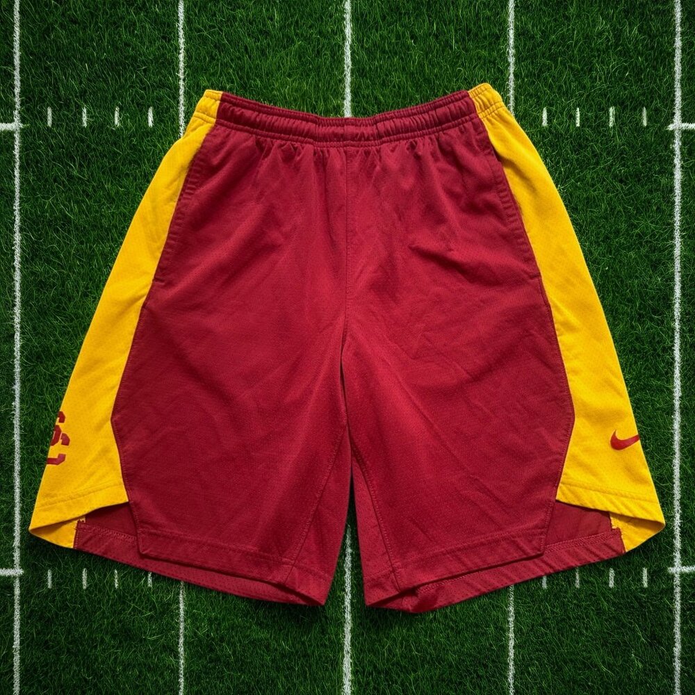 Nike Men's USC Trojan Cardinal Red Practice Shorts w/ Pockets Medium 35249X-SC1